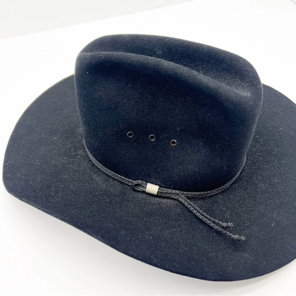 Vintage Wrangler Black Cowboy Hat